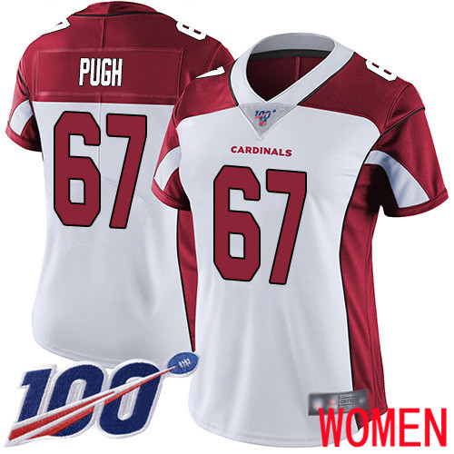 Arizona Cardinals Limited White Women Justin Pugh Road Jersey NFL Football #67 100th Season Vapor Untouchable